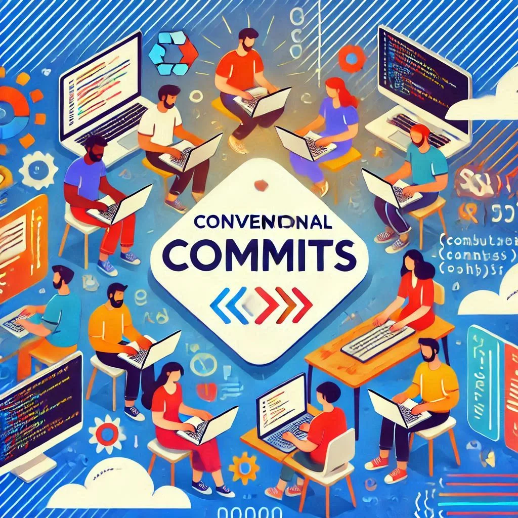 Image de couverture pour l'article Conventional Commits : standardiser les messages Git pour une collaboration optimisée